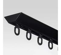 Self Adhesive Curtain Track No Drill Aluminum Sliding Rail Ceiling Mount Set curtain rods no drilling Home Blackout Room Divider Rod for Windows Closets(Black,4.6m(15.1ft))