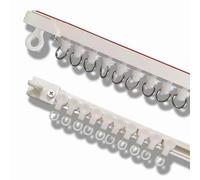 Self-Adhesive Curtain Track - No Drill Curtain Rail for Wall/Ceiling Mount Easy Install Adhesive Curtain Rod for Living Room Bedroom - 3.50M White