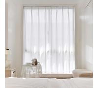 Self-Adhesive Curtain Track System with Curtains & Hooks No Drill Ceiling/Walls Ideal for Bunk Beds Bay Room Dividers - 330cm/10.8ft Easy Installation