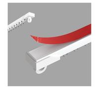 Self-Adhesive Curtain Track White No Drilling Ceiling & Wall Mount Hidden Design for Windows & Doorways 600cm (19.7') - Easy Install Versatile Curtain Solution