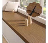 Self-Adhesive Cuttable Bay Window Mat Waterproof PVC Sill Liner Soft Fur Kitchen Shelf/Cupboard Protector 197"x23.6" for Pantry & Home Decor