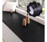 Self-Adhesive Cuttable Bay Window Mat Waterproof PVC Window Sill Cushion Non-Slip Fur Kitchen Liner for Pantry Shelves/Cupboard (L500xW80cm 197"x31.5")