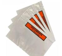 Self-Adhesive Document Wallets Envelopes - Plain A4 Size, Printed DL Size, Printed A6 Size, Biodegradable, Pack of 100/500/1000 (1000, A6 Printed)