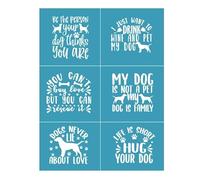 Self-Adhesive Dog Love Screen Printing Stencils Mesh Transfers for DIY T-Shirt Fabric Painting Stencil Cushion Fabric Bag Textile Painting Home Decoration Supplies