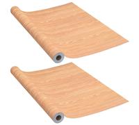 vidaXL 2x Self-adhesive Door Films Ahorn PVC Privacy Home Window Decoration