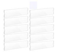 Self-Adhesive Door Name Plate Holder, Name Tags for Cabins, Pack of 10 Wall Acrylic Name Plate Holders | Door Sign Holder for Classroom with 20 Transparent Signs Made of Double-Sided Adhesive Tape