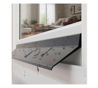 Self-Adhesive Door Rain Drip Guard, Rubber Self-Adhesive Window Rain Deflector, Black Drip Guard, Door Bottom Sweep Edge, Indoor/Outdoor Window Rain(500cm/196.8in,4.5cm)