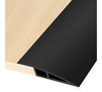 Self-Adhesive Door Threshold Strip 70mm(W)*2m(L) Laminate Door Threshold Strip, Carpet Edge Strip PVC Floor Transition Strips Threshold Trim and Edgings Threshold Strip for Tile, Wood, Doorways Black