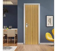 Self Adhesive Door Wrap Sticker - Simple Wood Grain Door 80 X 200 Cm - Peel and Stick 3D Effect Door Wrap - Hd Removable Vinyl Wallpaper Children's