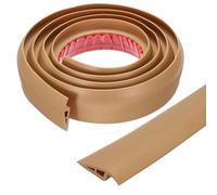 Self-Adhesive Doorway Edge Trim,Floor Transition Strip,PVC Door Threshold Ramp,Carpet to Tile Transition Edging Trim for Height Compensation(Size:3m/9.84ft,Color:Brown)