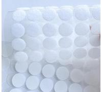 Self Adhesive Dots Round Pads Tapes Sticky Back Hook Loops Nylon Tape for DIY Crafts Office Classroom School Home (White Dia.15mm 1000pcs/500Pairs)