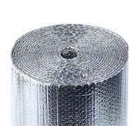 Self-Adhesive Double-Layer Aluminum Foil Bubble Insulation Film, 5mm/0.2in Thick, Sunscreen Waterproof, for Thermal Insulation in Car, Wall, Loft, Roof (Size: 1x10m / 39.3inx32.8ft)