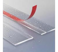 Self-Adhesive Drip Edge, Transparent Stop Rainwater Backflow, Decorative Rubber Rain Diverter, Sill Water Barrier Strip for Home, Shop Door, Trailer(35mm/1.3in)