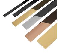 Self-Adhesive Edge Trim 201 Stainless Steel Metallic Finish 3m Roll Decorative Molding for Doors Walls Mirrors Furniture Cabinets (Silver Brushed 110mm)