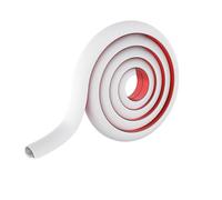 Self-Adhesive Edge Trim Strips - ShiningUU White PVC Flexible Peel-and-Stick Tile Floor Corner Backsplash Edging for Bathroom Kitchen Furniture Panel Mirror Wall, Caulk Decorative, 3 Meters