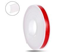 Self Adhesive Edging Strip 5M U-Shaped Edge Banding Self-Adhesive Tape TPE Rubber Wood Board Chair Table Protector Cover Furniture Decoration(White,18mm)