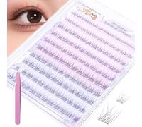 Self Adhesive Eyelashes, Individual Lashes Clusters for Natural Lash Clusters Kit, Pre Lash Glue Wispy Cluster Eyelash Extensions Kit Easy to Apply 120 PCs 8mm 9mm 10mm 11mm
