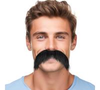 Self Adhesive Fake Mustache Realistic Fake Beard Black Mustache Stick on Mustaches Novelty Fake Mustaches for Christmas Halloween Costume Accessory Fake Mustach for Birthday Party Mexican Performance
