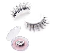 Self-Adhesive False Eye, No Lash Needed, Body Heat Activated Press on, Reusable Self Adhesive Eye, Lightweight, Suit for Heavy Makeup (3DF036 Slim Fit)