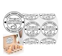 Self Adhesive Farm Fresh Egg Carton Stickers,Labels for Egg Packaging,2 Inch Fresh Egg Sign Decal,Unwashed Egg Labels,1000 Pcs Per Roll