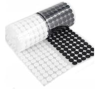 Self Adhesive Fastener Tape Dots 10/15/20/25/30mmSticker White Black Round Hook Loop Boob Strong Glue(10mm Rose Red 99pair)