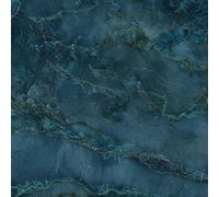 Self Adhesive Feature Removable Dark Teal Marble Texture Gold Veining Abstract Natural Patterns Peel and Stick Vinyl Wallpaper Roll, Sticky Lining Paper for Bedroom, Living Room, Kitchen Walls