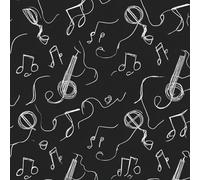 Self Adhesive Feature Removable music notes treble clef seamless Abstract outline backdrop graphic Peel and Stick Vinyl Wallpaper Roll, Sticky Lining Paper for Bedroom, Living Room, Kitchen Walls
