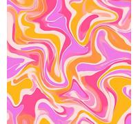 Self Adhesive Feature Removable Psychedelic swirl seamless 60s 70s style liquid groovy Colorful Peel and Stick Vinyl Wallpaper Roll, Sticky Lining Paper for Bedroom, Living Room, Kitchen Walls