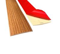 Self Adhesive Flat Floor Transition Strip, PVC Laminate Floor Strip Carpet Transition Strip Floor Threshold Divider Strips, Flooring Edge Trim (5CM/3M, Yellow Oak)