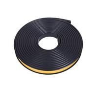 Self Adhesive Flexible TPE Edging Trim, TPE Edge Protector Tape U-Shaped Self-Adhesive Skirting Board Trim Multicolor 9-30mm 5M(Black,30mm)