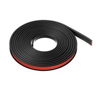 Self Adhesive Flexible TPE Edging Trim, U-Shape TPE Furniture Edge Banding Self-Adhesive Multicolor 9-40mm 5m 16.4ft(Black,16mm)