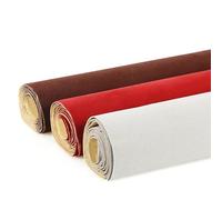 Self Adhesive Flock Velvet Fabric Roll, Backing Velvet Flocking Fabric 19.68 x 58.26 Inches 1.2mm Multicolor(8 Red)