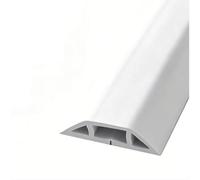 Self-Adhesive Floor Cable Cover, Cord Hider for Home & Office, Durable Wire Protector, White, 50x14mm (1.97x0.55in) - Neat & Safe Cord Management
