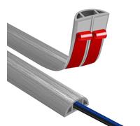 Self Adhesive Floor Cable Protector Wire Cover 3m Flexible PVC Cord Hider for Office Home Factories Garages Floor Wall Cable Management