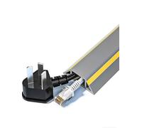 Self Adhesive Floor Cable Protector Wire Cover, Heavy Duty Cord Concealer/Line Trunking for Workshop/Warehouse/Factory, Decorative Cables Tidy Tube(Color1,W4cm)