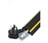 Self Adhesive Floor Cable Protector Wire Cover, Heavy Duty Cord Concealer/Line Trunking for Workshop/Warehouse/Factory, Decorative Cables Tidy Tube(Color2,W5cm)