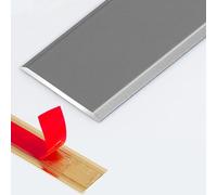 Self Adhesive Floor Cover Strips, Aluminum Flooring Edge Trim Strip, Floor Divider Strip For Doorway Threshold, Floor Tiles And Gaps(Grey,0.9m*50mm)