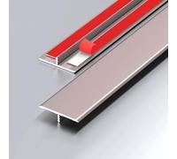 Self Adhesive Floor Cover Strips Aluminum T Molding Floor Transition Strip Doorway Protector and Decor for Laminate Carpet, Floor, Tile(Rose Gold,4cm/1.6in-90cm)