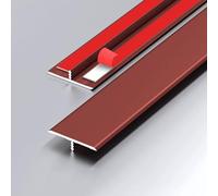 Self Adhesive Floor Cover Strips Aluminum T Molding Floor Transition Strip Doorway Protector and Decor for Laminate Carpet, Floor, Tile(Red,3.3cm/1.3in-90cm)