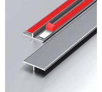 Self Adhesive Floor Cover Strips Aluminum T Molding Floor Transition Strip Doorway Protector and Decor for Laminate Carpet, Floor, Tile(Gray,2cm/0.8in-90cm)