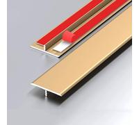 Self Adhesive Floor Cover Strips Aluminum T Molding Floor Transition Strip Doorway Protector and Decor for Laminate Carpet, Floor, Tile(Gold,4cm/1.6in-90cm)