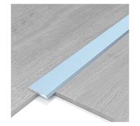 Self Adhesive Floor Cover Strips Aluminum Transition Strip Flat Divider Transitions, for Joining Floor Gaps Wood Flooring Gaps Threshold Transition, Easy to Clean(Blue,W3.5cm*L90cm)