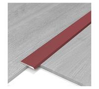 Self Adhesive Floor Cover Strips Aluminum Transition Strip Flat Divider Transitions, for Joining Floor Gaps Wood Flooring Gaps Threshold Transition, Easy to Clean(Red,W5cm*L90cm)