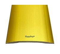 Self Adhesive Floor Cover Trim Door Bar - Covers Laminate/Wood/LVT - Stick Down Transition Threshold Strip - Joins Flooring/Fills The Gap (9ft (2.7metre) Length, Gold)