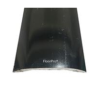 Self Adhesive Floor Cover Trim Door Bar Threshold - Covers Laminate Floors/Wood/LVT - Stick Down Transition Threshold Strip - Metal Plate Joins Flooring/Fills The Gap - Black Colour