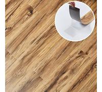 Self Adhesive Floor Planks - 10 Pack Cover 14.96 sq ft / 1.39 sqm - Vinyl Flooring Set - Peel and Stick Tiles - 36x5.98 in (91.4x15.2cm) - Vinyl Floor Tiles - Brown Sandalwood Glow Design