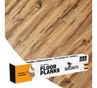 Self Adhesive Floor Planks - 30 Pack Cover 44.88 sq ft / 4.17 sqm- Vinyl Flooring Set - Peel and Stick Tiles - 36x5.98 in (91.4x15.2cm) - Stick On Floor Tiles - Brown Sandalwood Effect