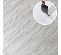 Self Adhesive Floor Planks - 36 Pack Cover 53.8 sq ft / 5 sqm- Vinyl Flooring Set - Peel and Stick Tiles - 36x5.98 in (91.4x15.2cm) - Vinyl Floor Tiles - Grey Slatewood Flow Effect