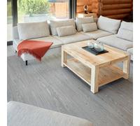 Self Adhesive Floor Planks Pack of 36 Planks Peel And Stick Vinyl Flooring (91.4x15.2cm) Novecrafto Mid Grey One Size