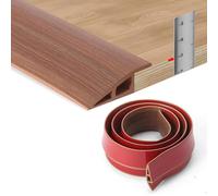 Self Adhesive Floor Transition Strip, 1.2m Threshold Strips for Doorways, Floor Edge Trim for Carpet, Laminate, Vinyl, Tile and Wood Floors (for 7-10mm Height Difference,Dark Walnut Wood Grain)